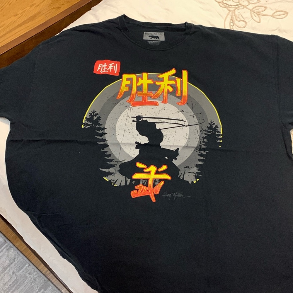 Ring of Fire Men’s Black Comfy Shirt Size 4XL